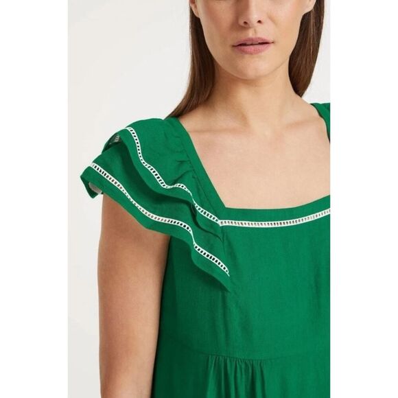 Cefinn Bella Midi Dress in Emerald Green Sz. 4 - Picture 4 of 9